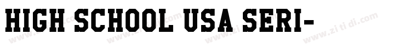 High School USA Seri字体转换